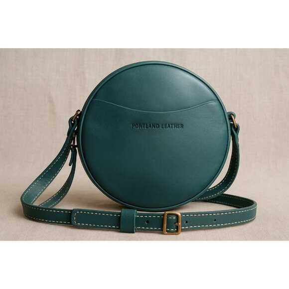 ⚡Portland Leather Women Peacock Imported Goods Circle Handmade Crossbody Bag - Picture 5 of 12